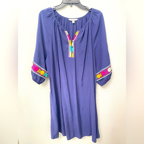 The Pioneer Woman Dresses & Skirts - The Pioneer Woman Embellished Peasant Dress Navy Size XXL